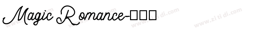 Magic Romance字体转换